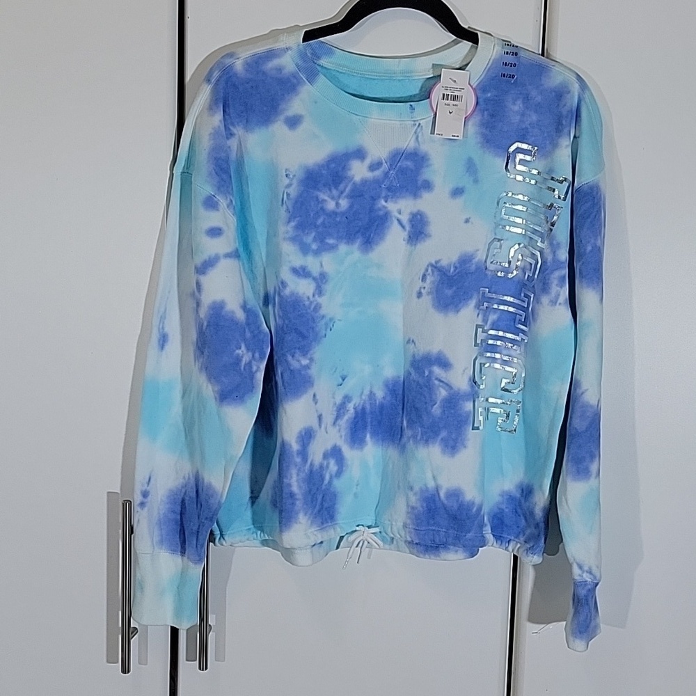 Justice Tye Dye Blue Sweatshirt Size 18-20